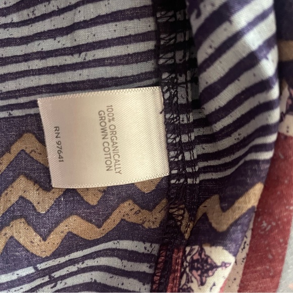 J. Jill Purejill 100% Organic Cotton Batik Patchwork design blouse top size 2X - Picture 10 of 11